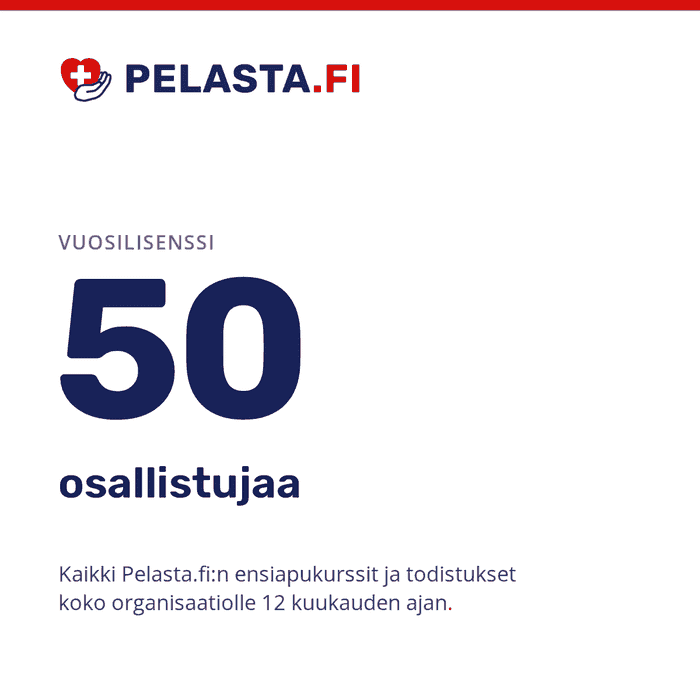 Vuosilisenssi 50 osallistujaa